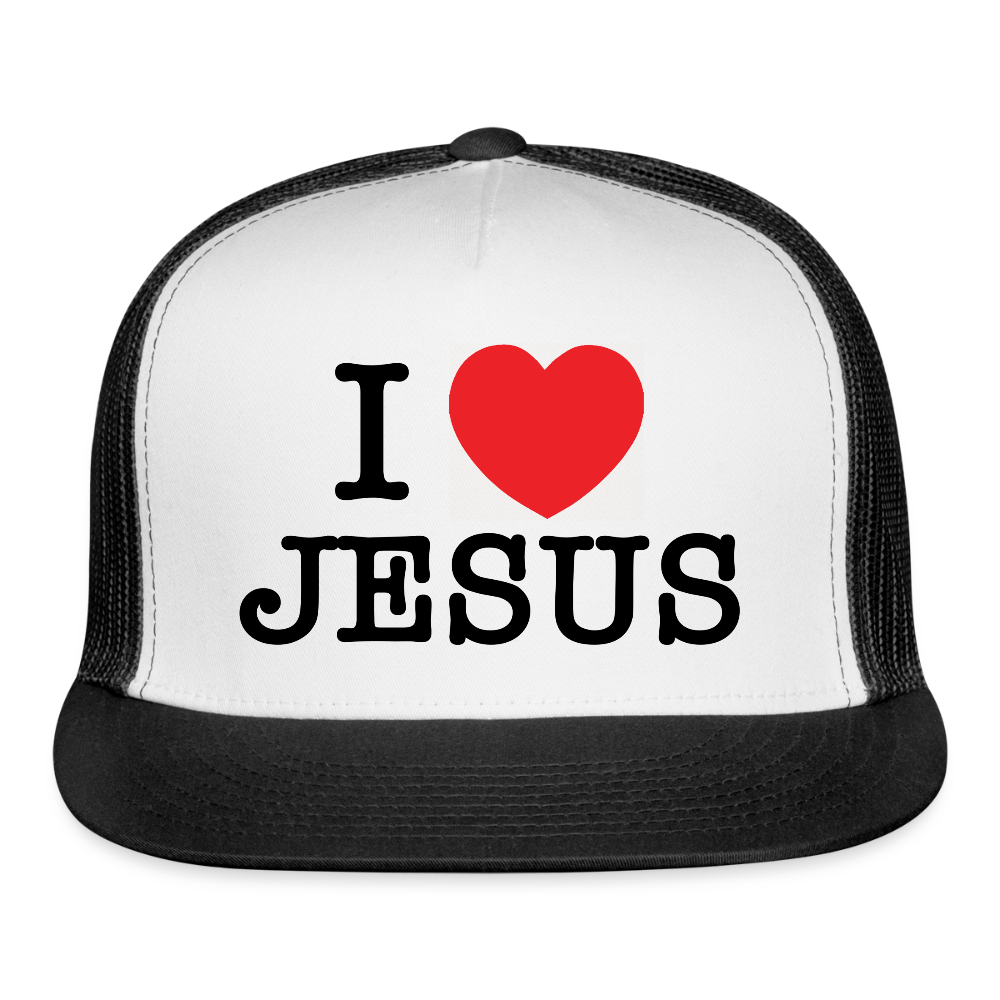 I Love Jesus Cap - white/black