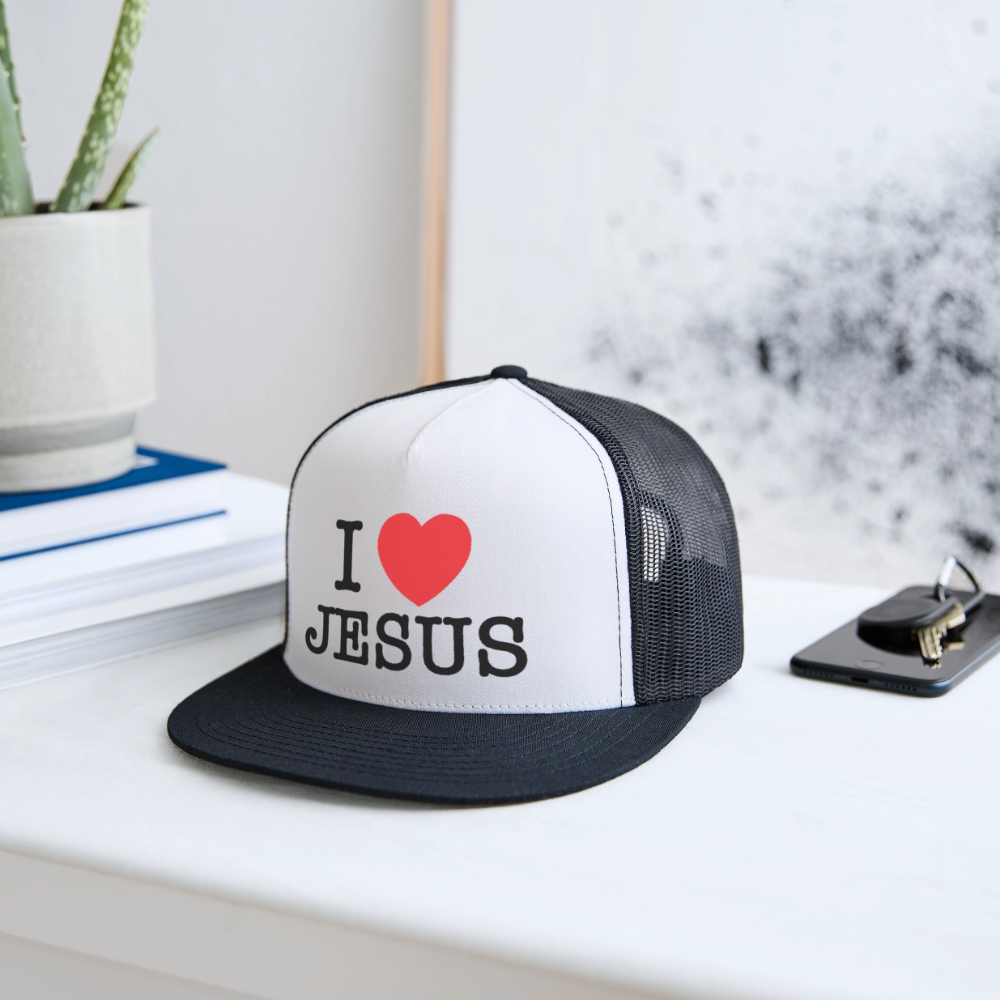 I Love Jesus Cap - white/black