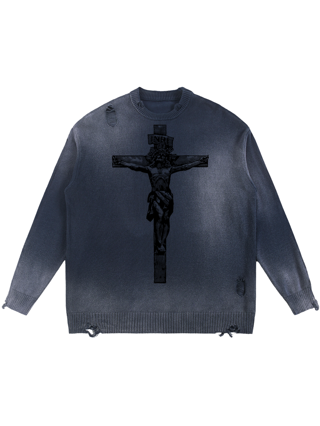 Christ Crucified Distressed Crewneck Sweater