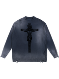 Christ Crucified Distressed Crewneck Sweater