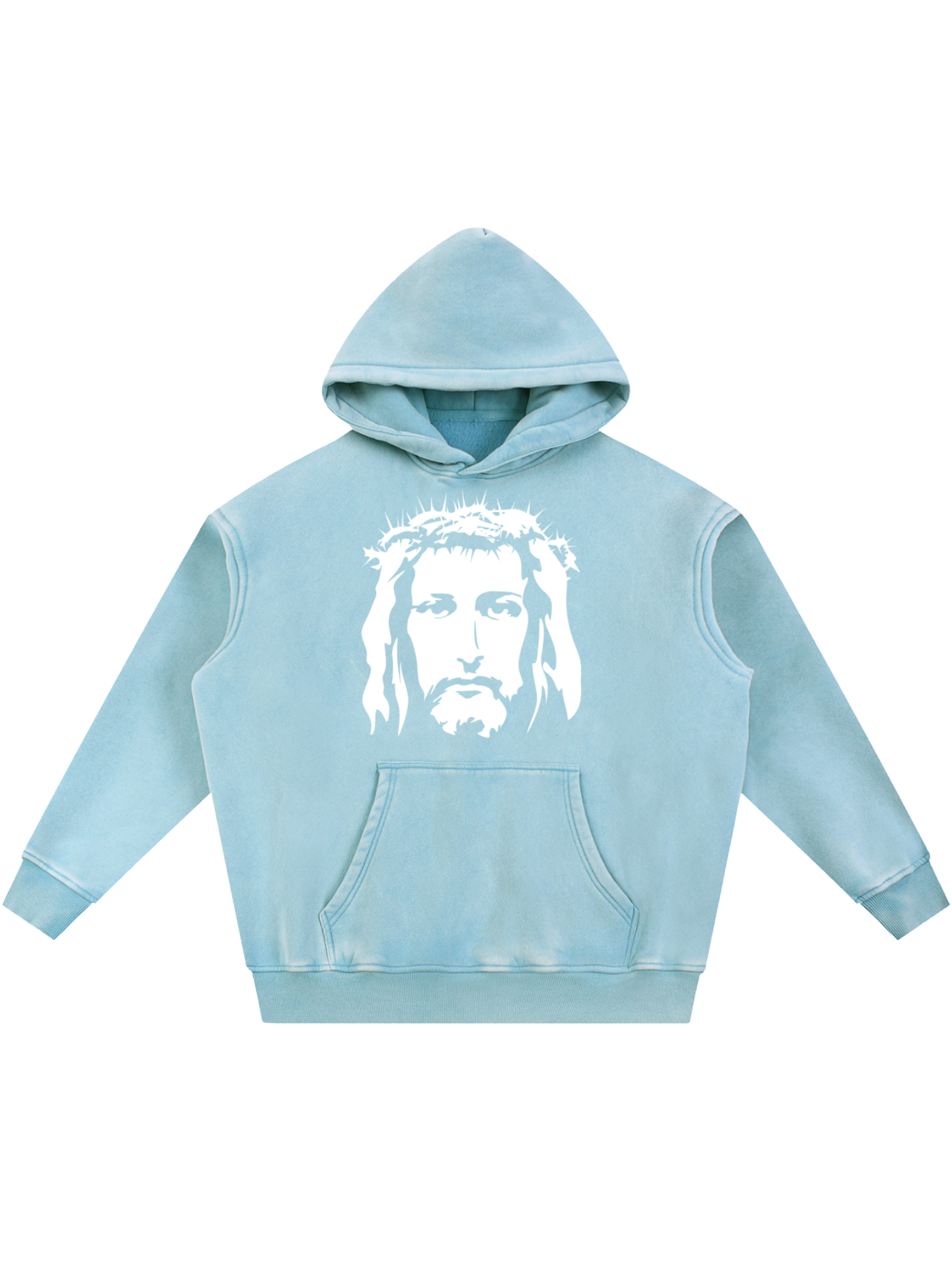 The Jesus Snow Wash Oversize Hoodie